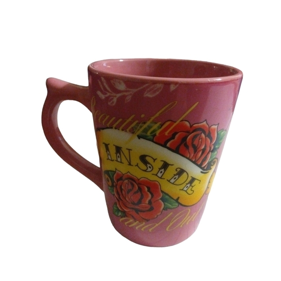 Scripture Mug Ephesians 1:11 Mauve w. Painted Roses-Banner Design Inspiration - Picture 3 of 11